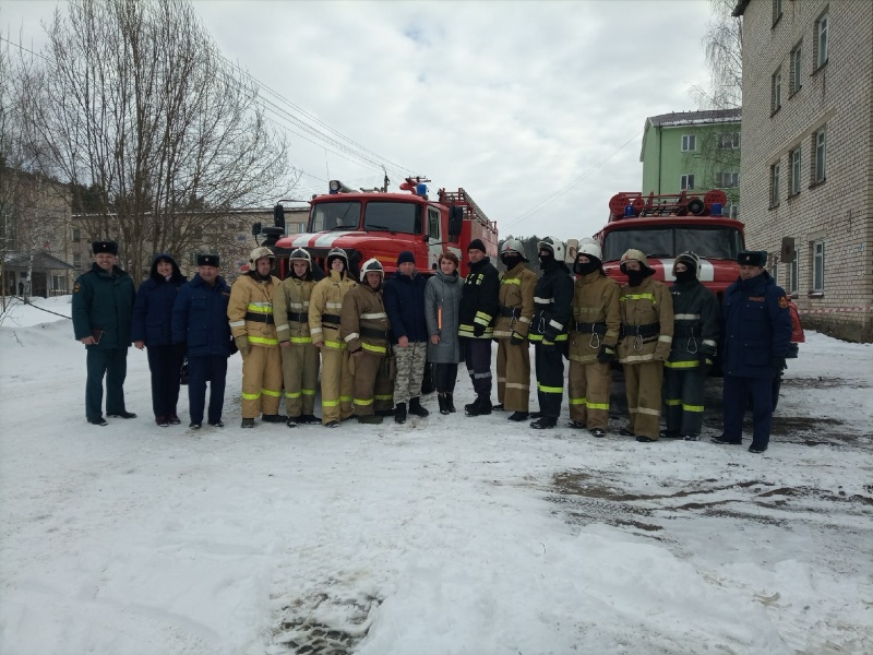 Пожарно-тактическое учение в Борисоглебе