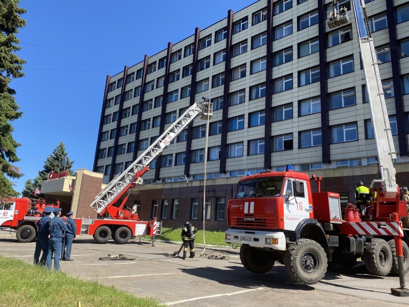 В Рыбинске состоялись пожарно-тактические учения