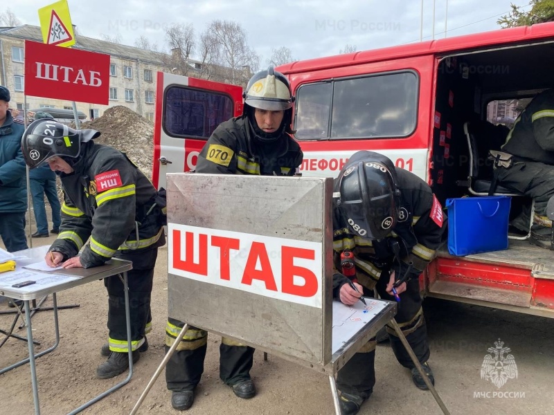 Показные пожарно-тактические учения в Дворце культуры «Авиатор»